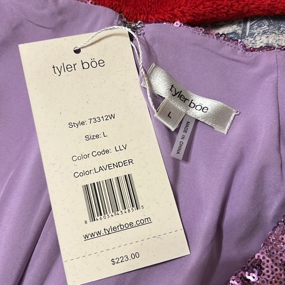 tyler böe Porter Sequin Shift Dress in Lavender, Size Large, NWT - Picture 15 of 17